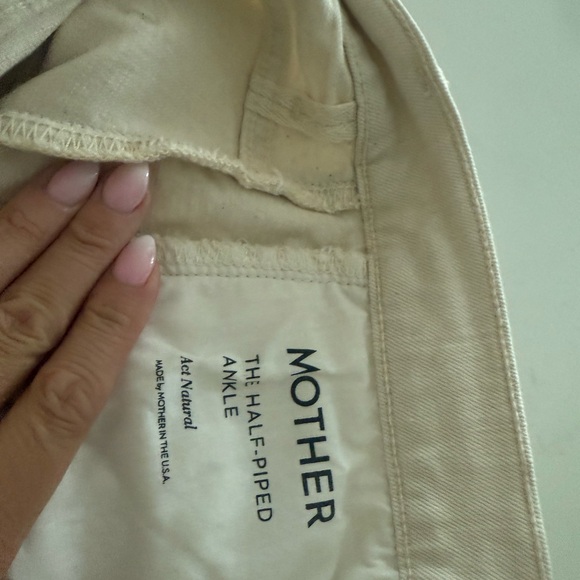 MOTHER Black and Cream Flare Jeans - Picture 7 of 8